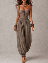 Silvia | Lace Bandeau and Harem Set