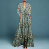 Jill | Elegant Maxi Dress with Floral Pattern