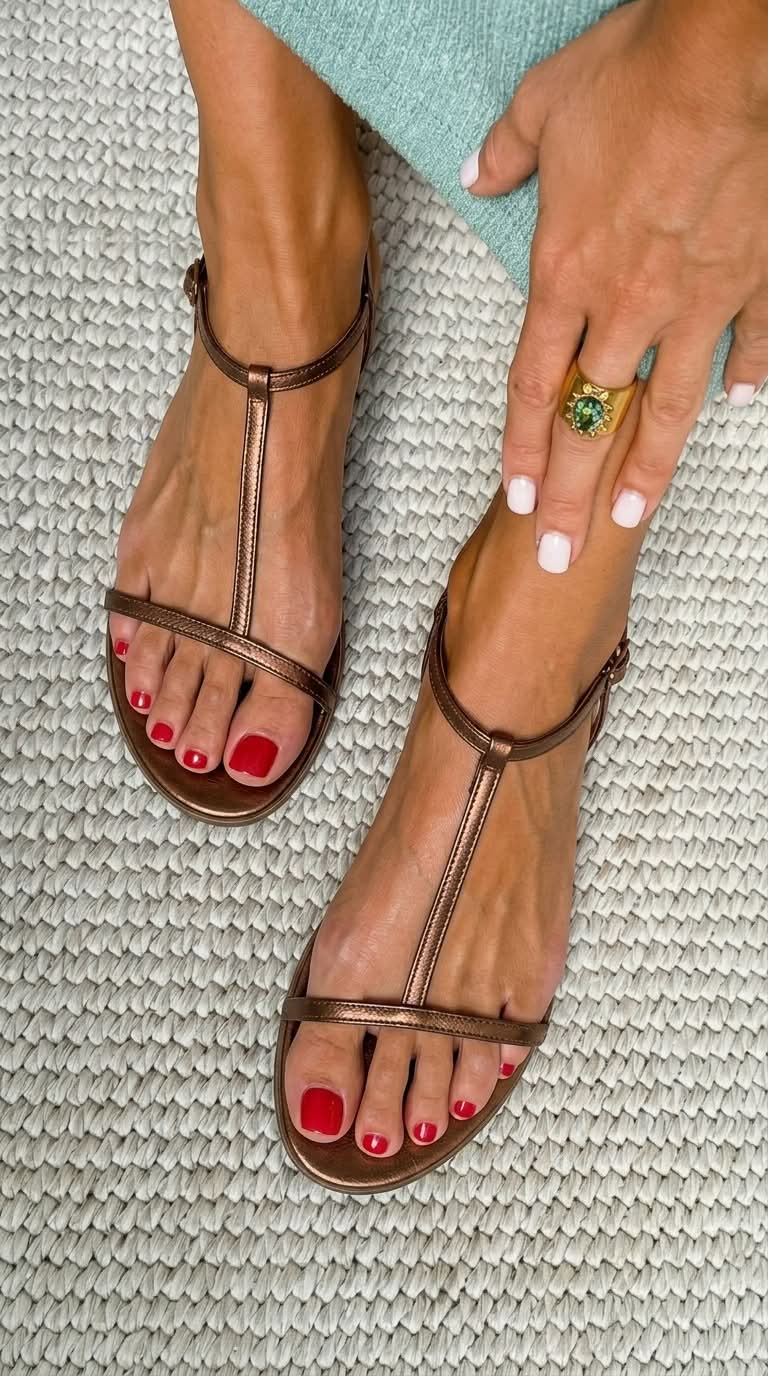 Mina - Golden Spring Sandals