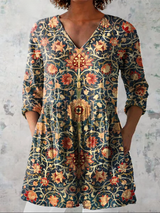 Celine | Long Blouse with V-Neck