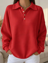 Sky | Textured Polo Sweater