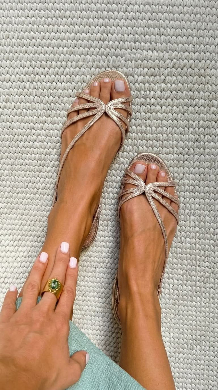 Sandra - Golden Summer Elegance Sandals