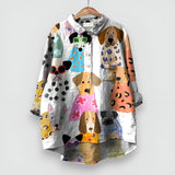 Geraldine | Women's Shirt with Dog Print