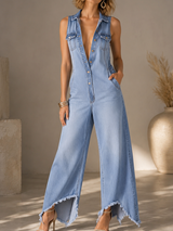 Andromeda | Women's Sleeveless Wide Leg Jumpsuit