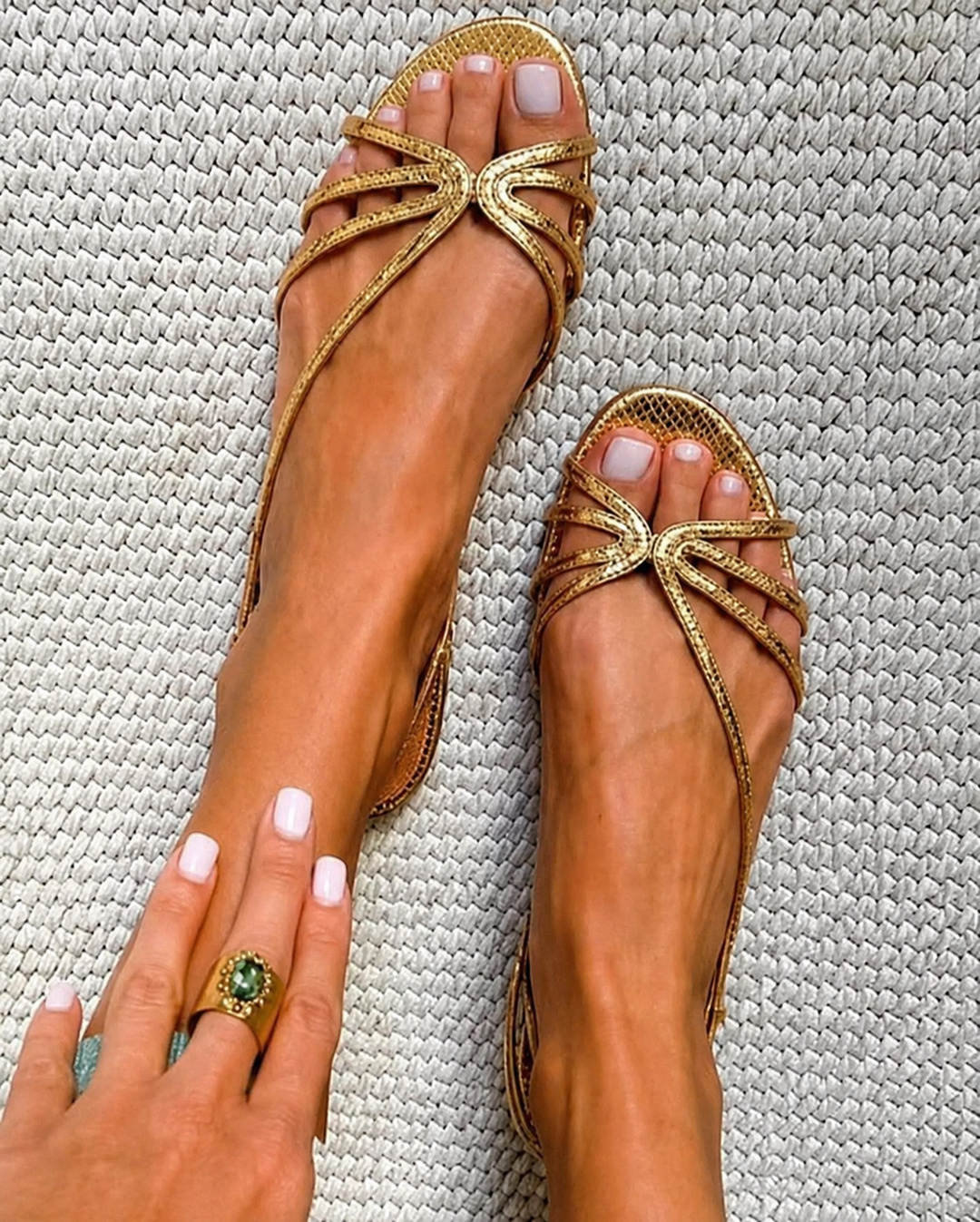 Sandra - Golden Summer Elegance Sandals