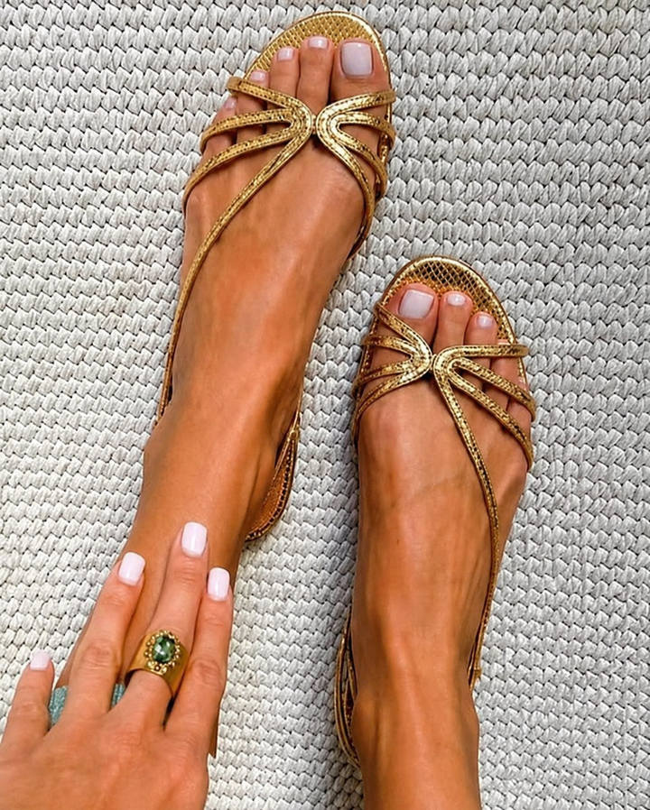 Sandra - Golden Summer Elegance Sandals