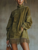 Alexandra | Cozy Fringe Dress