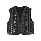 Celestia | Sequin Pattern Boho Vest