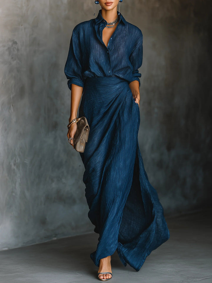 Lucille | Elegant Shirt &amp; Long Skirt Set