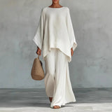 Beatrice | Women's Oversized Round Neck Wide Leg Set