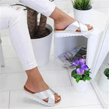 Lydia | Women's Cross Strap Slide Sandals