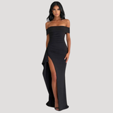 Ravenna | Women's Off Shoulder Fitted Maxi Dress