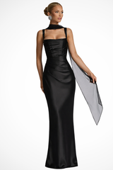 Valentina | Women's Square Neck Evening Maxi Dress